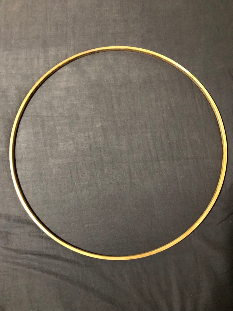 真鍮製Fresh Hoop スネアドラムヘッド本皮用　LITIK Tucker付