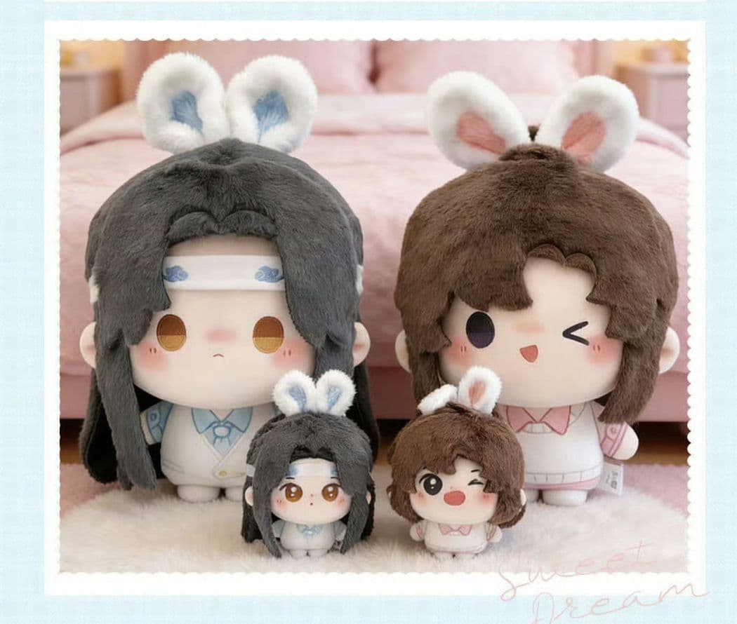 riri様確認用 魔道祖師 兎饅頭ぬいぐるみ 兎ソファーグレー