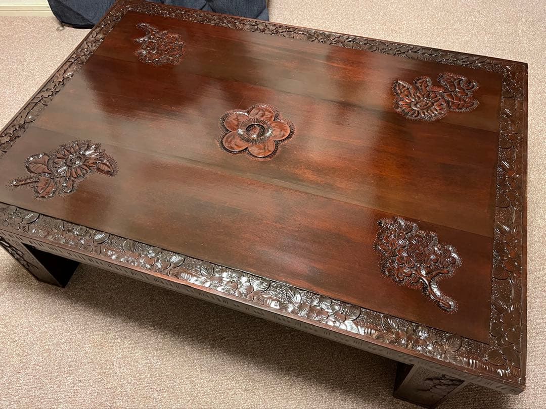 軽井沢彫り☆座卓