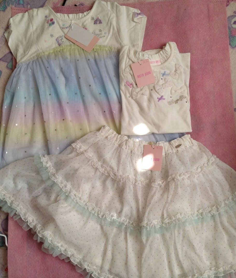 新品　未使用　メゾピアノ　トップス　キュロットパンツ　130