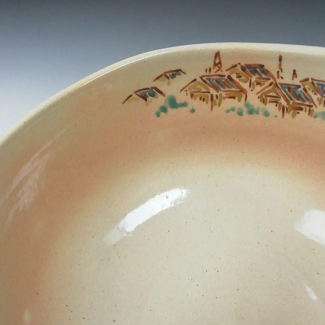 Ｔ４８６　茶碗　『乾山　町吉祥文』『加藤松香 造』　共箱　抹茶碗　茶道具