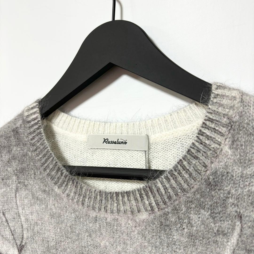 新品 ラッセルノ ゴルフ グラフィック ニット セーター ブラック XL 6