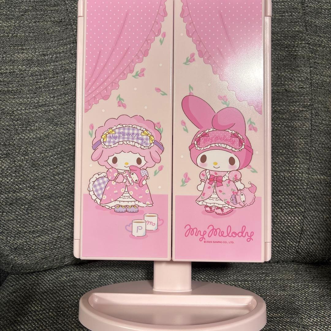 マイメロディ LED付き三面鏡