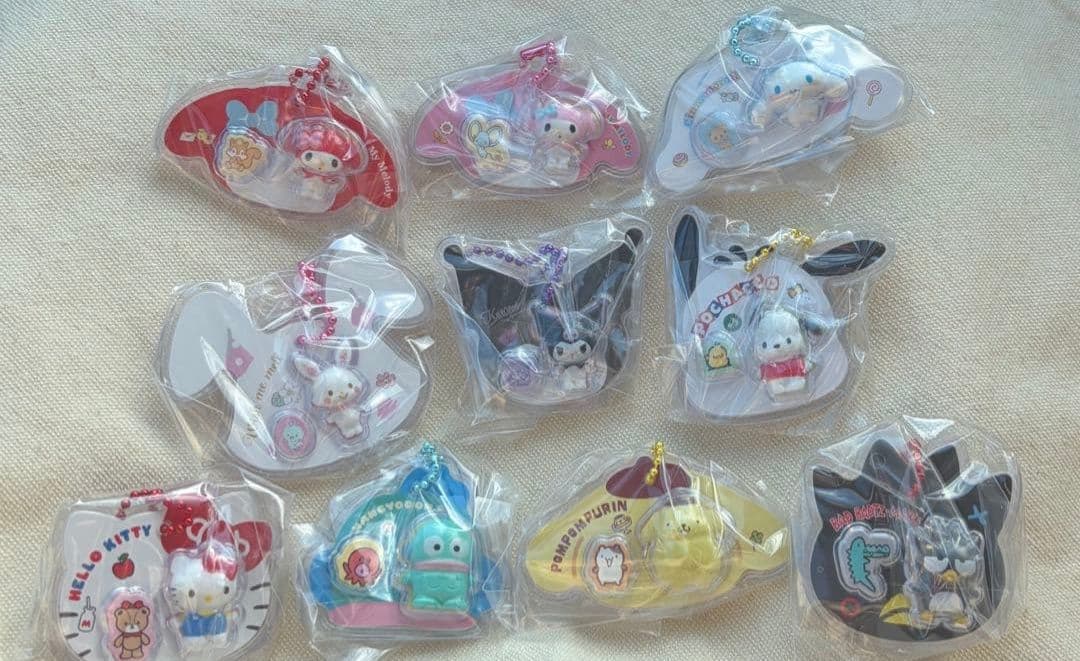 サンリオキャラクターズ パッケージチャーム&チョコボーロ コンプリート コンプ