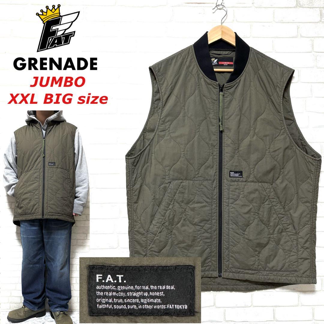 FAT GRENADE 中綿 ヘチマキルティング ミリタリーベスト ジャケット