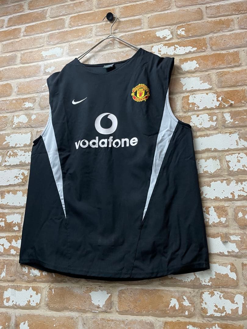 00s NIKE マンチェスターユナイテッド　サッカーシャツ　タンクトップ　黒