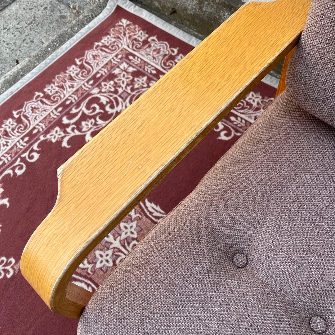 天童木工 Tendo◾️肘掛けアーム付き シングルソファ 1Pソファ 木製家具