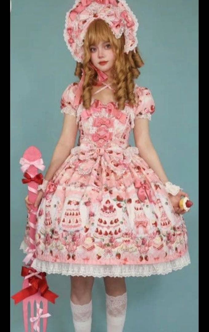 エペティスストロベリーケーキワンピース【AntiqueDoll】
