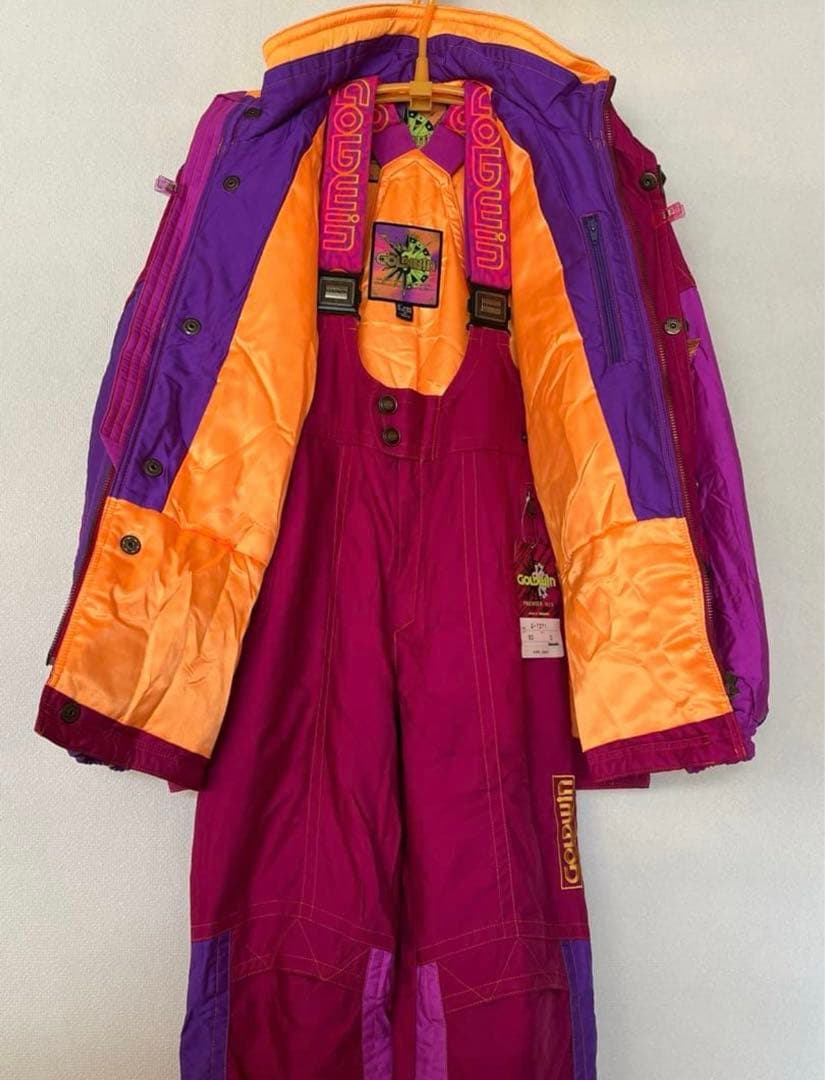 【未使用】GOLDWIN スキーウェア 紫ピンクオレンジ 90’sレア
