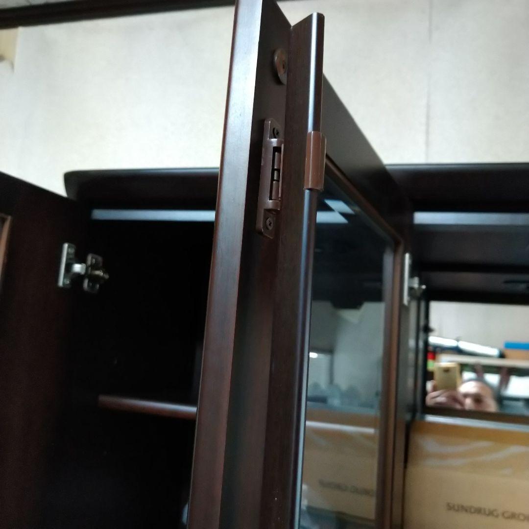 大型ダークブラウン収納キャビネット