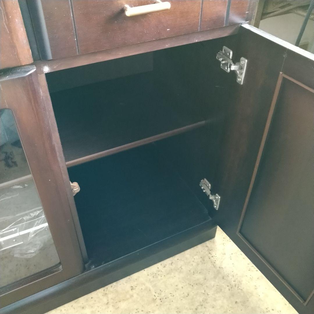 大型ダークブラウン収納キャビネット