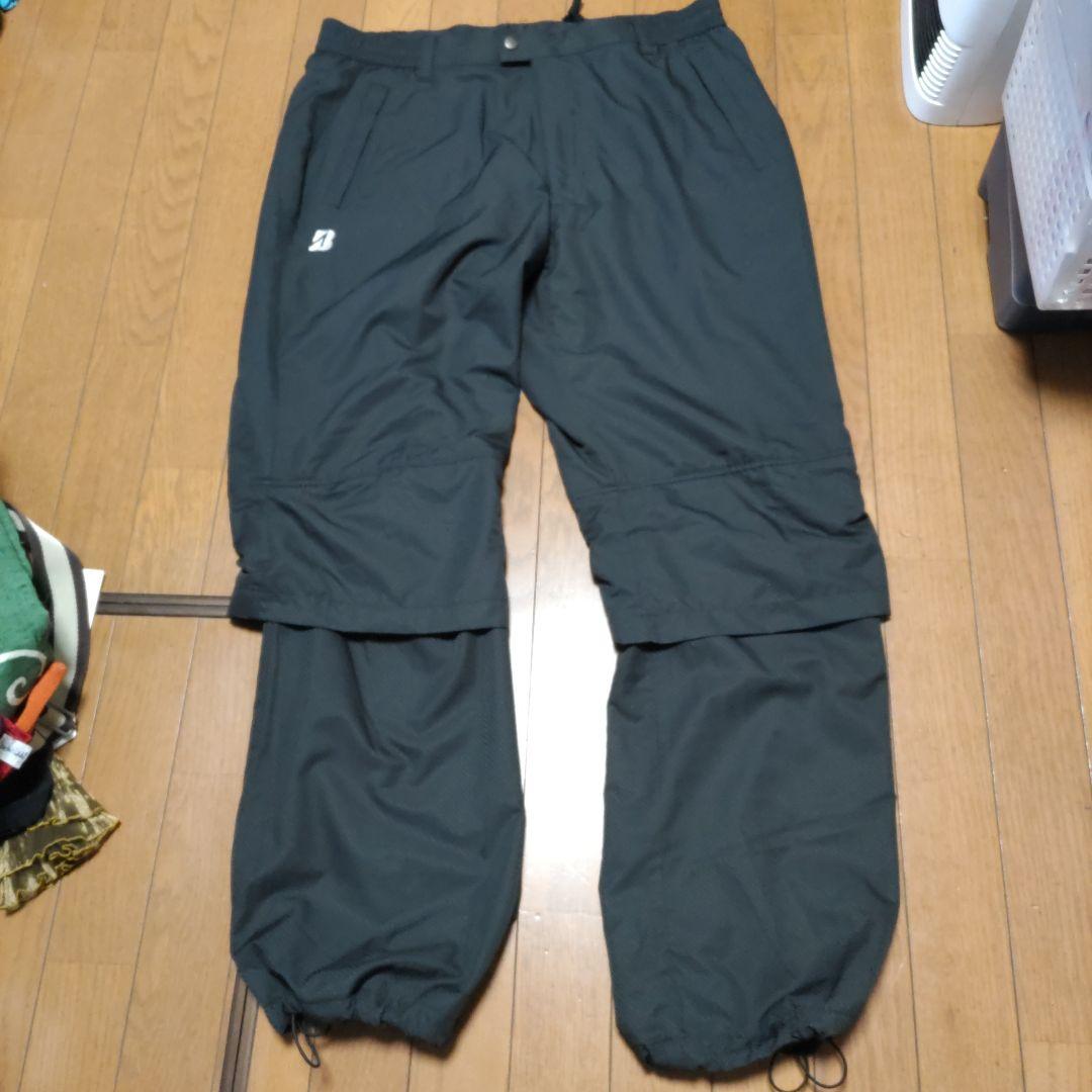 《ブリヂストン水神、ゴルフレインパンツ》（LL）（美品）黒、ポリ1791