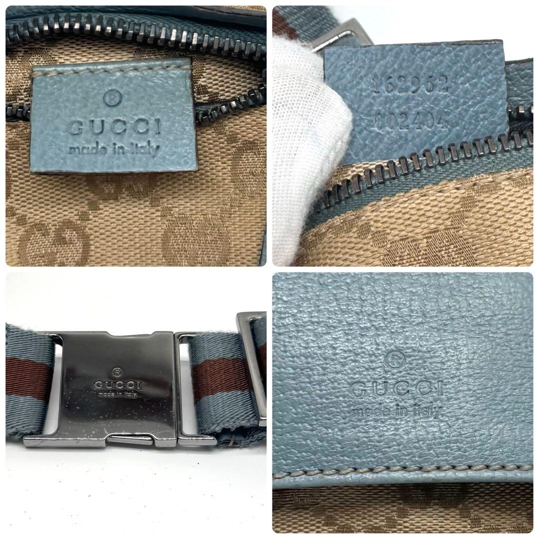 【極上美品✨】グッチ GGキャンバス ボディバッグ ウエストバッグ 角スレ無し