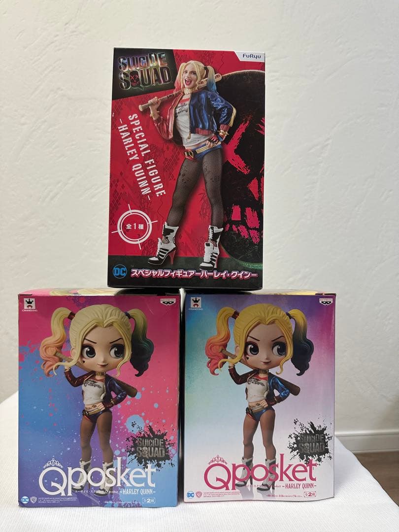 Qposketスーサイド・スクワッド ハーレイ・クイン フィギュア　3体セット