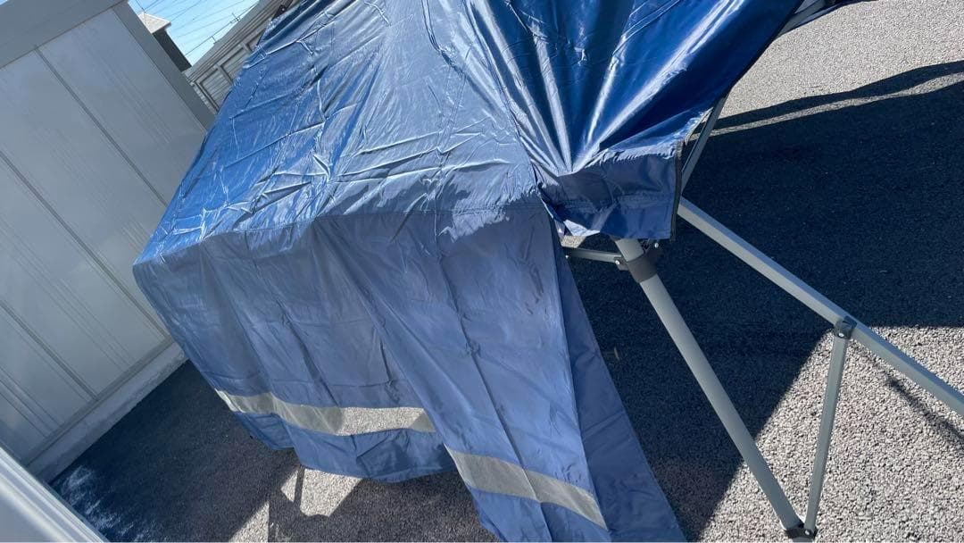 タープテント ワンタッチタープテント　3m×3m　オーニング付き