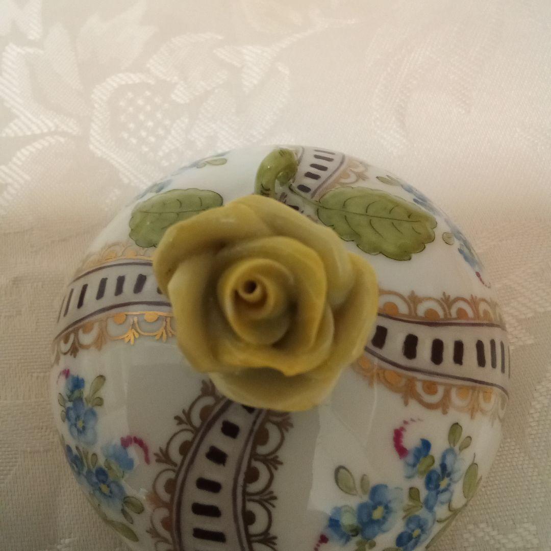 ヘレンド小物入れ　わすれな草　マスターペインターサイン入り