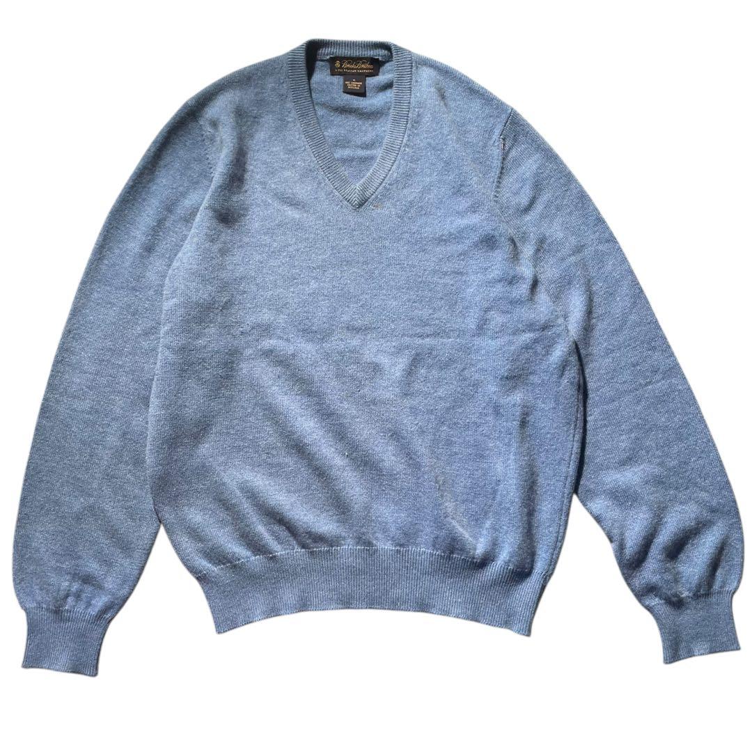 ブルックスブラザーズ ニットセーター 3-PLY カシミヤ100 ライトブルーM
