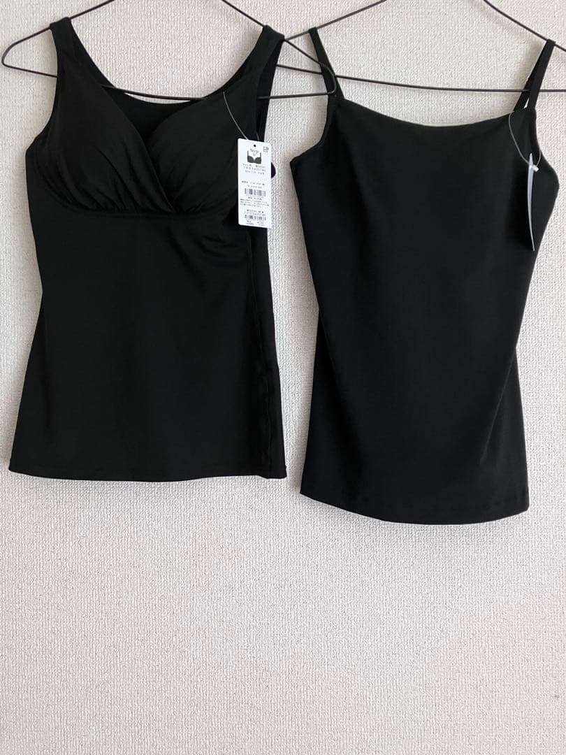 新品タグ付 ブラデリス NY ブラキャミソール × 2種 M ブラック