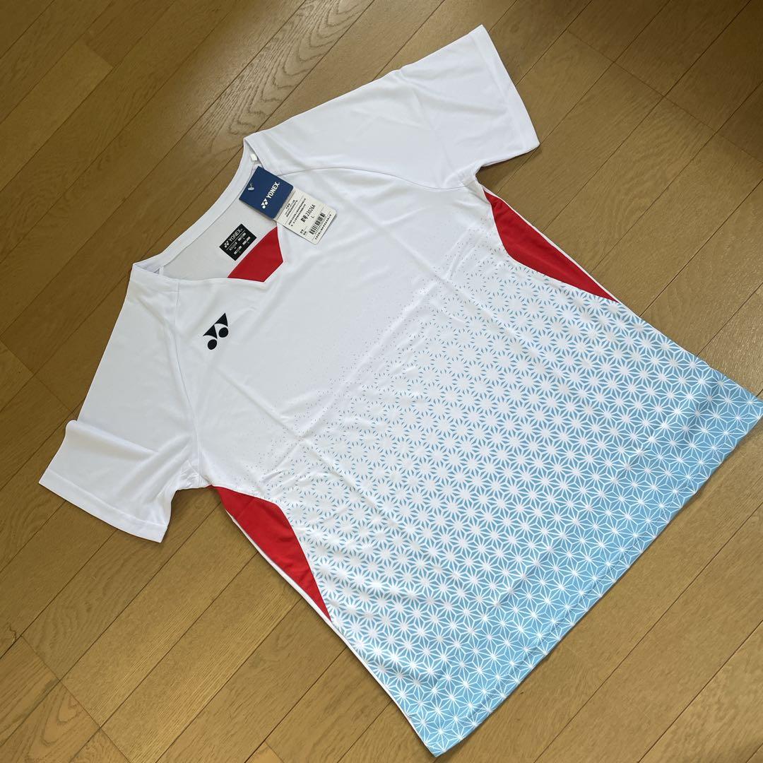 ヨネックスYONEX バドミントン日本代表モデルゲームシャツ新品　L ホワイト