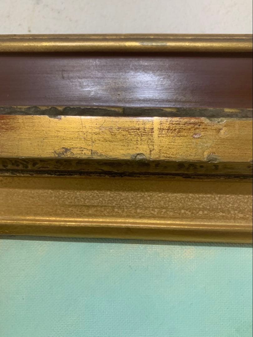 絵画額装　油彩肉筆画　真作　田宮博夫『ばら』F6