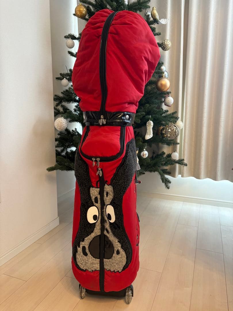 noisynoisy ゴルフキャディバッグ 赤 ノイジーノイジー　　キャスター付