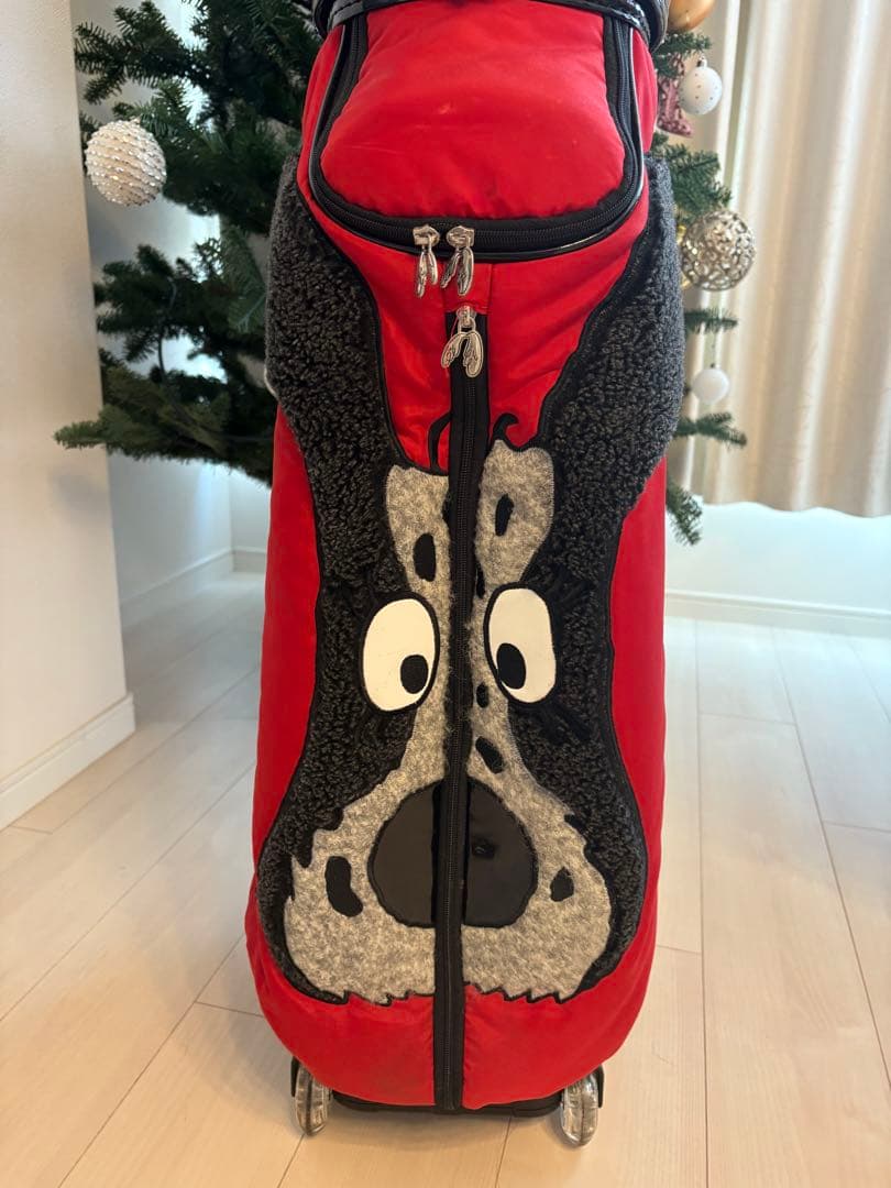 noisynoisy ゴルフキャディバッグ 赤 ノイジーノイジー　　キャスター付