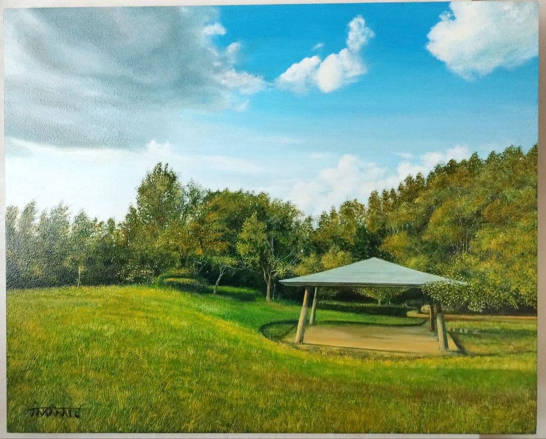 油絵 風景画 写実画 原画 作者出品