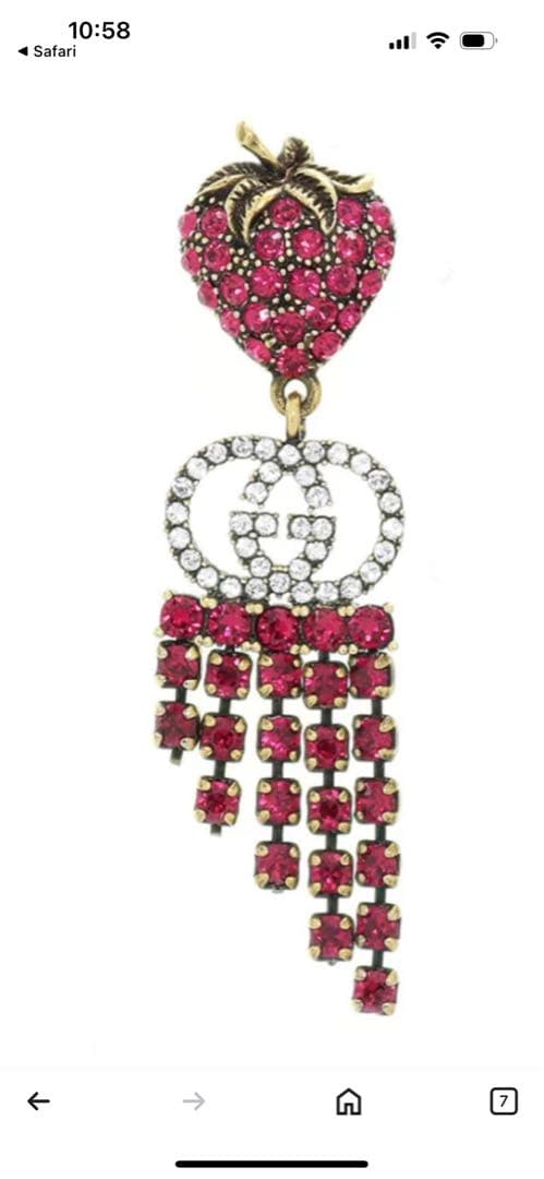 GUCCI ストロベリー いちご 苺 ピアス (片耳)