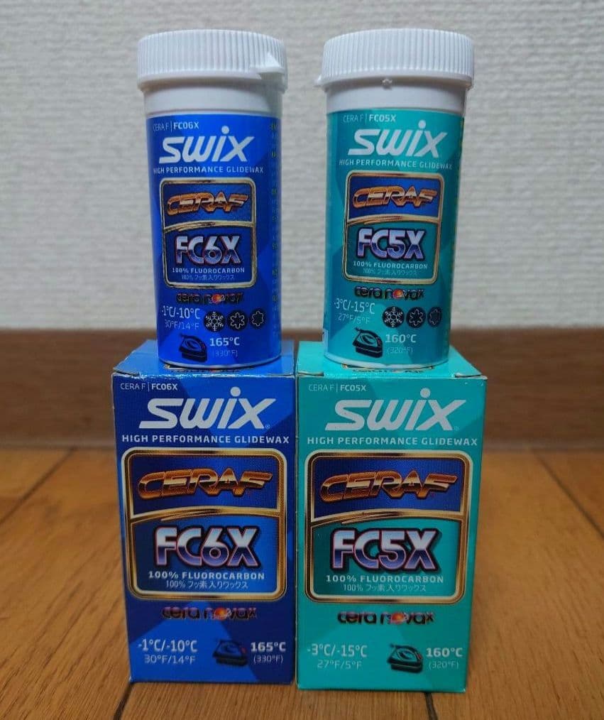SWIX CERAF FC5X＆FC6X 2本セット100%フッ素入りワックス