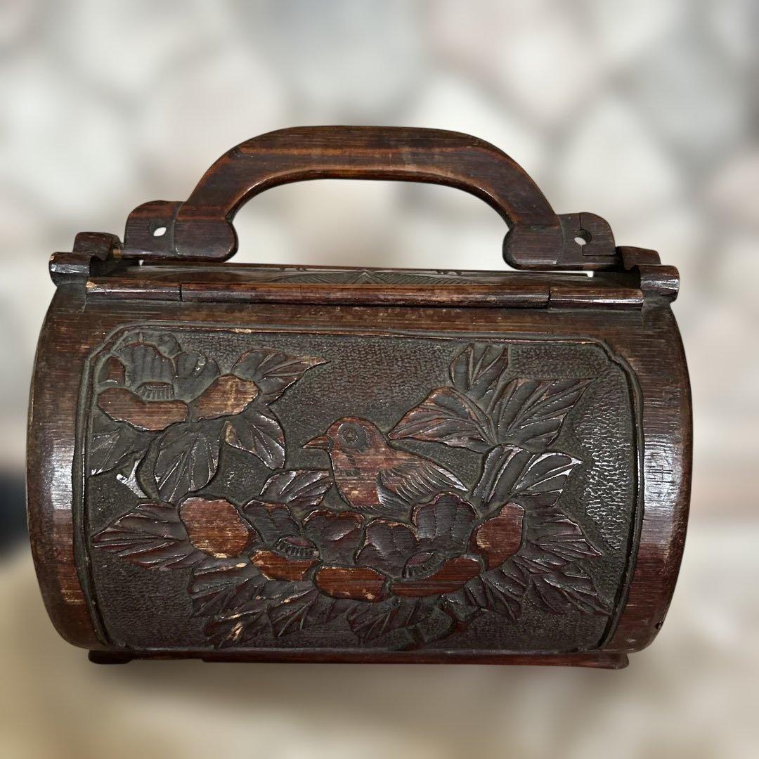 竹　バッグ　中国？　骨董品　アンティーク