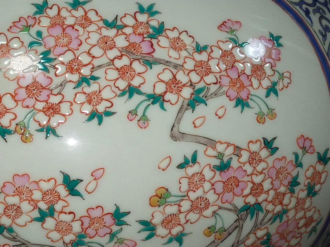 ♥値下げ！小畑仁　柿右衛門様式　特大　花瓶　共箱付き　有田焼　伊万里　骨董　古玩