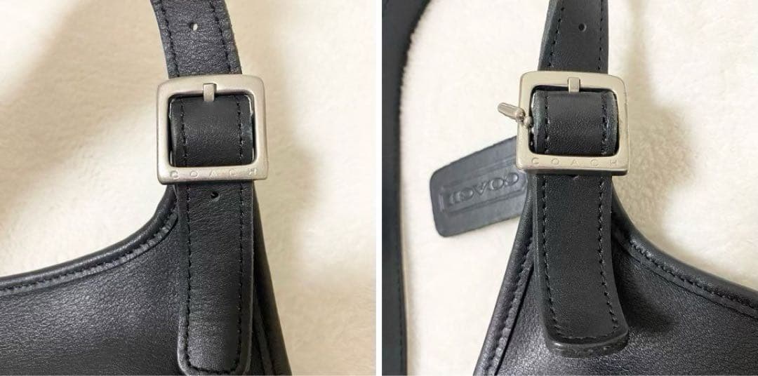 COACH オールドコーチ レザー 9135ヴィンテージショルダーバッグブラック