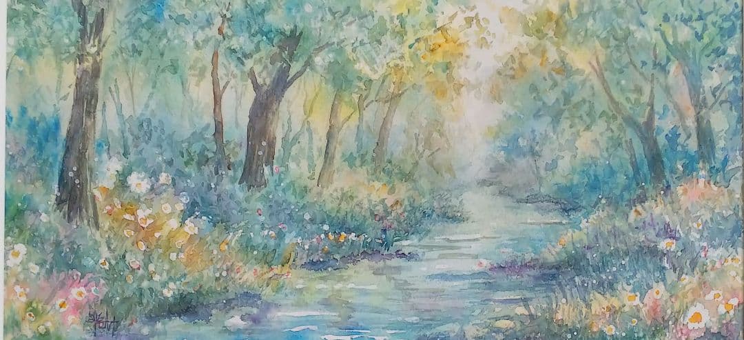 癒しの水彩画1143 祝宴