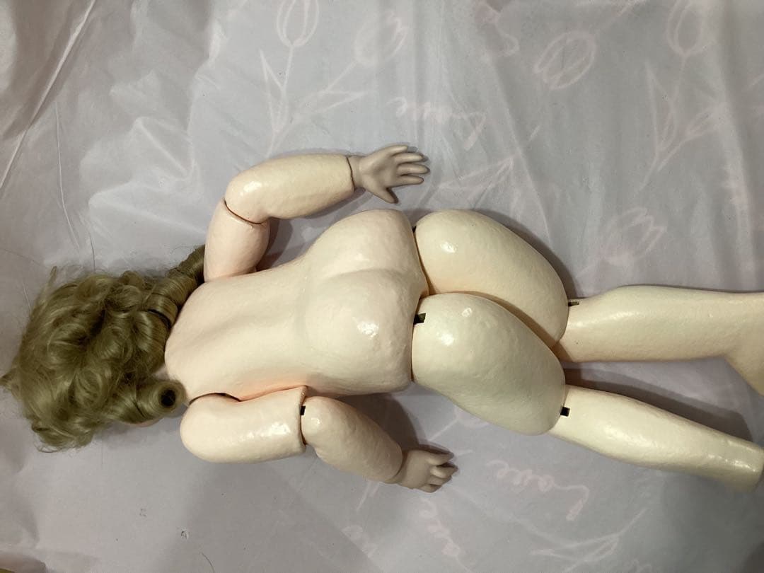 ビスクドール　スタイナー　アンティークドール　ヴァイオレットアイ　 青白ドレス