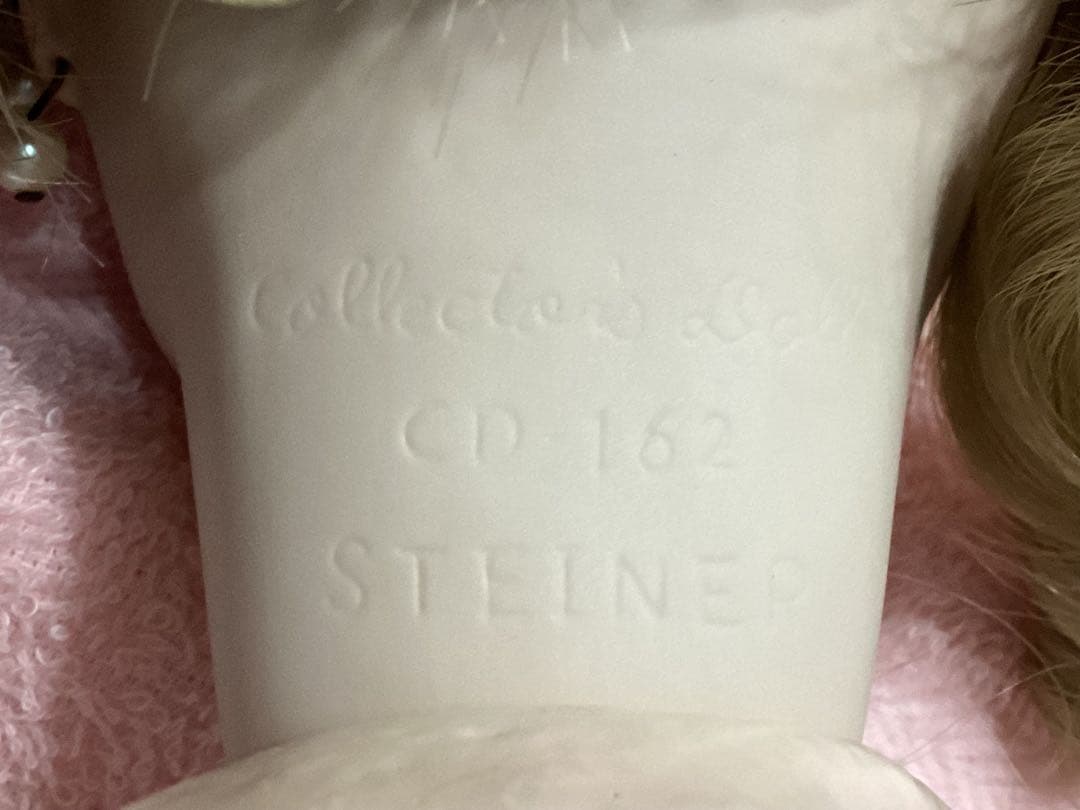 ビスクドール　スタイナー　アンティークドール　ヴァイオレットアイ　 青白ドレス