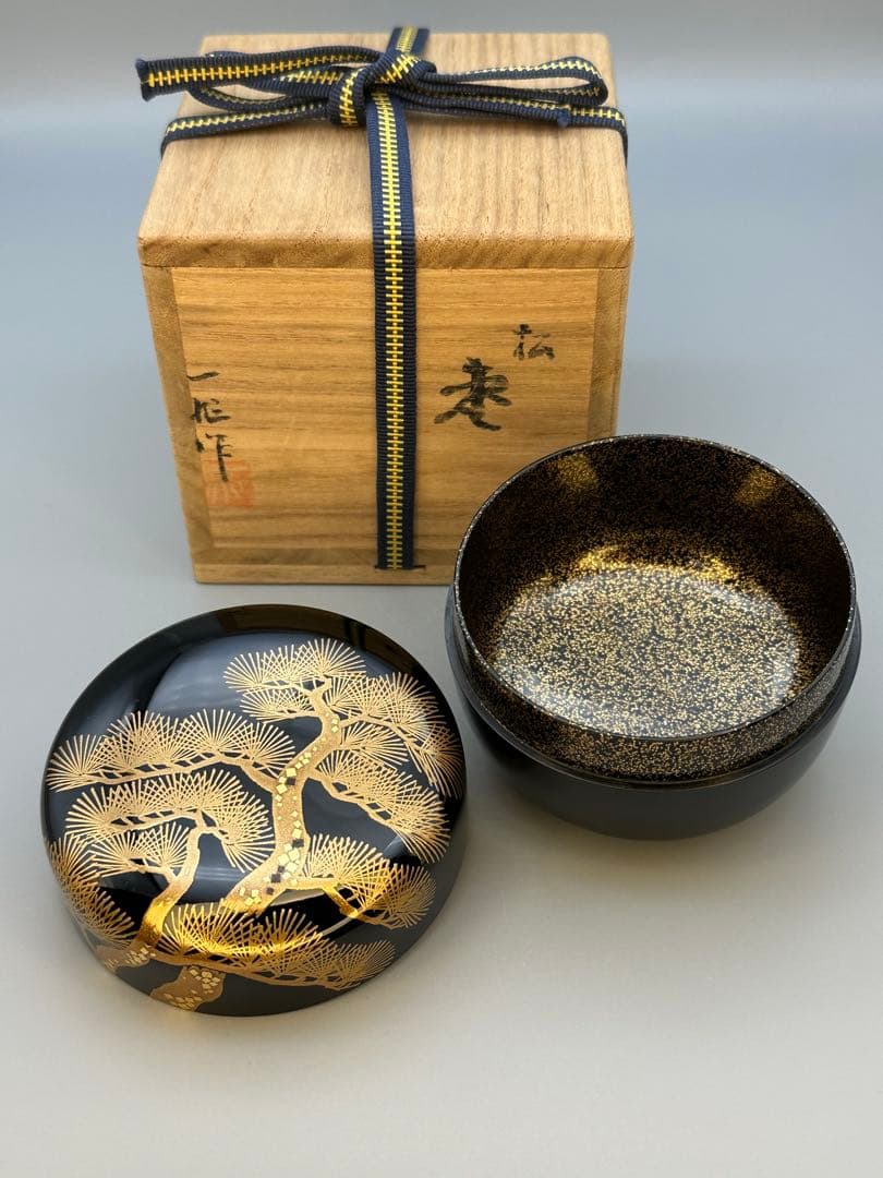 茶道具　棗　一后一兆　松波蒔絵