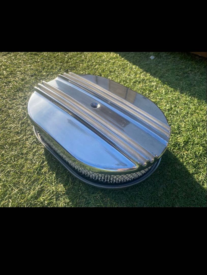 12インチ　オーバルエアクリーナー アルミ　シボレー　インパラ　SBC