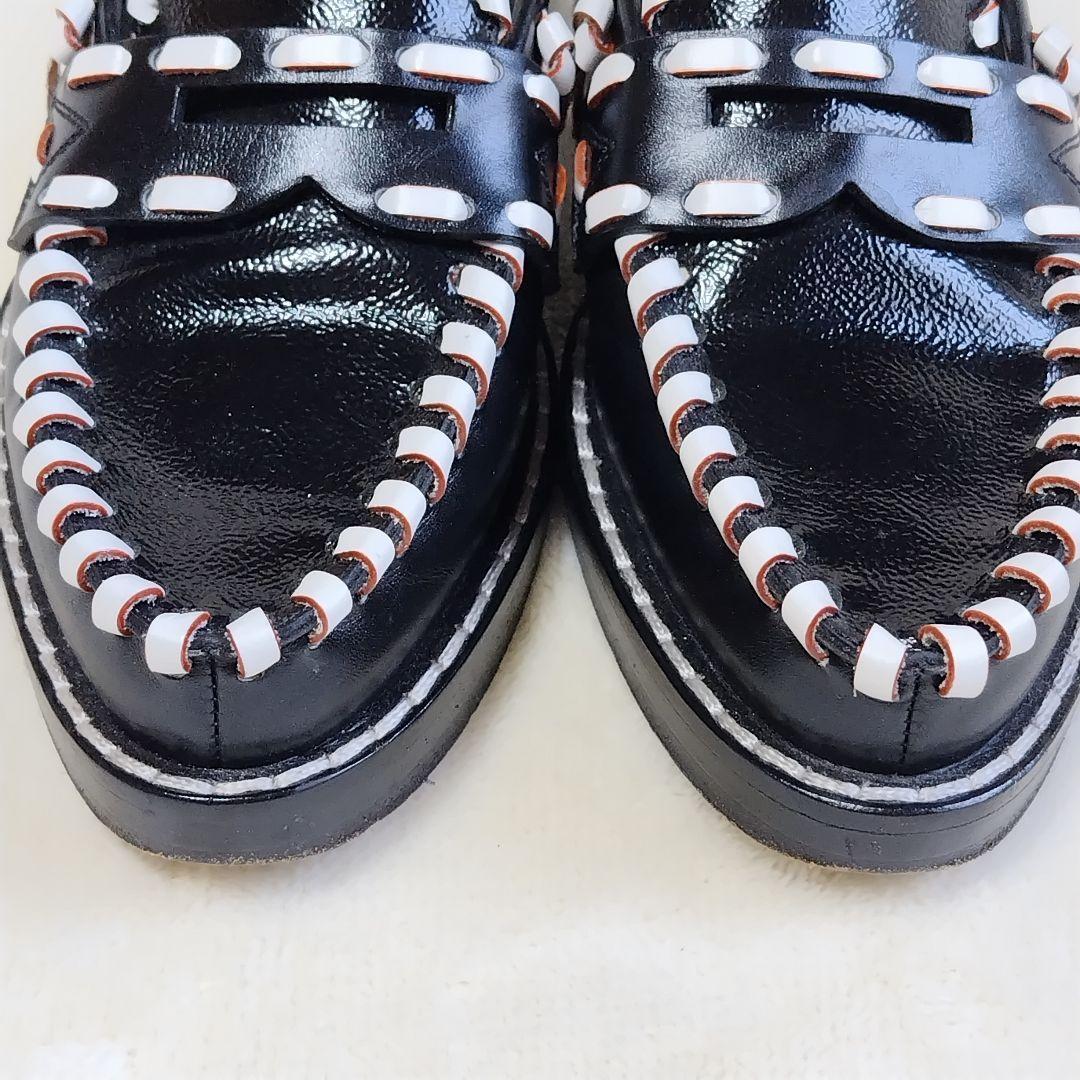 ローファー風☆ルイ・ヴィトン サンダル 靴 ステッチ 22cm相当 黒 希少