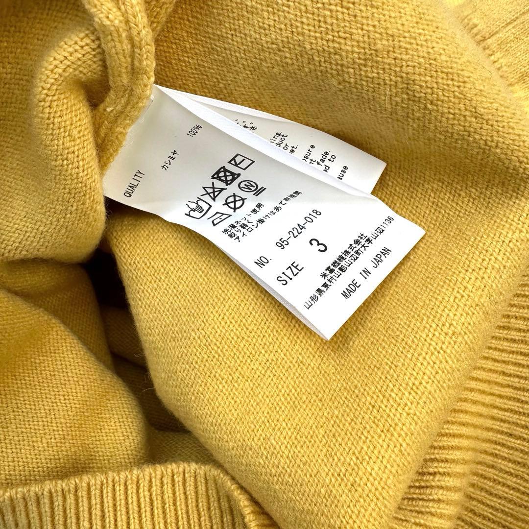 Yonetomi リジッドカシミヤ ニット YELLOW 3