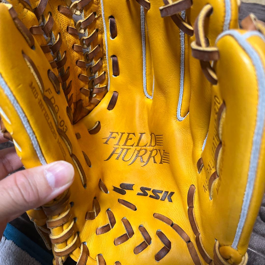 SSK 硬式グローブ イエロー