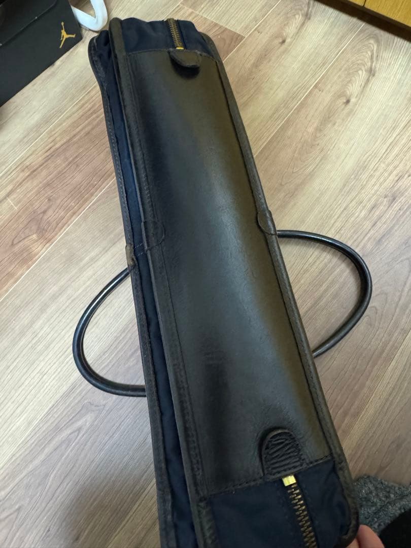 o*u様 フェリージ ビジネスバッグ 1993 ナイロン × レザー ネイビー