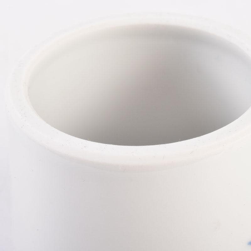 茶道具　紫翠窯　三代　西村徳泉造　染付　竹文　蓋置　共箱　V　8379