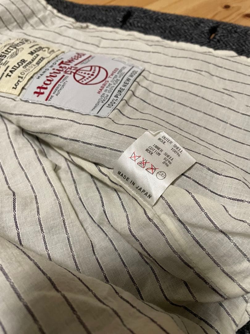 マスターピース ウールベスト ハリスツイード