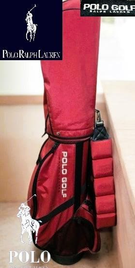 クーラ美品　ラルフローレンPolo Golf レッドキャディバッグ