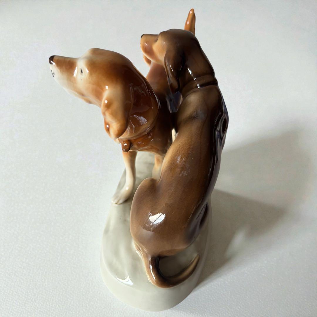 アンティーク雑貨  Dux Hunting Dogs Figurine