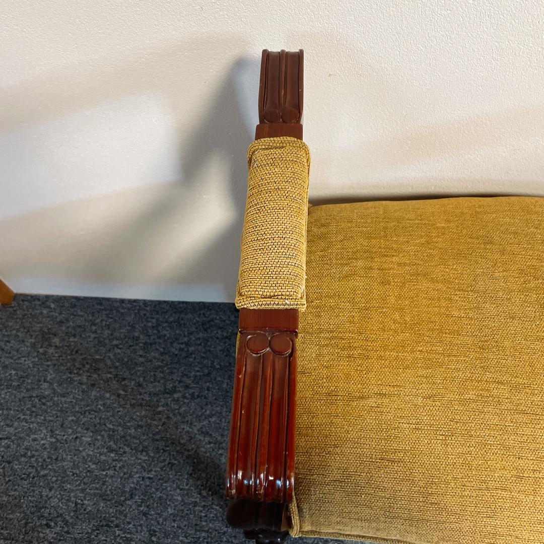 アンティーク調 彫刻 猫脚 ベンチ スツール クッション 椅子 ロココ調 豪華