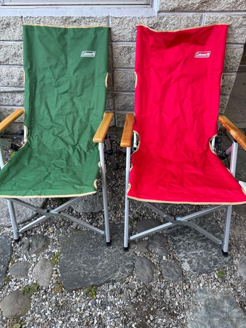 レイチェア コールマン Coleman 2脚セット　レッド　グリーン　アウトドア