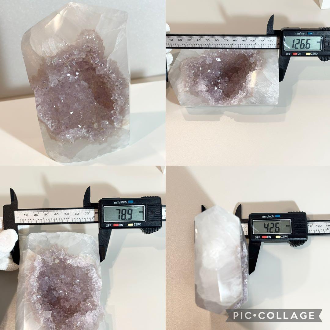 非常にレア！ アメジストジオード瑪瑙 大きいサイズ 673g ジオード