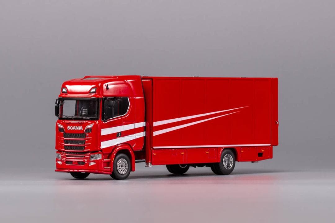 GCD 1/64 SCANIA S730 トラック ダブルデッキ レッド