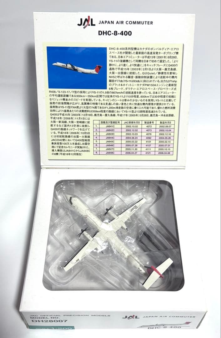 JALUX 1/200 DHC-8-400 JACアーク塗装